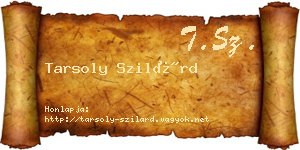 Tarsoly Szilárd névjegykártya